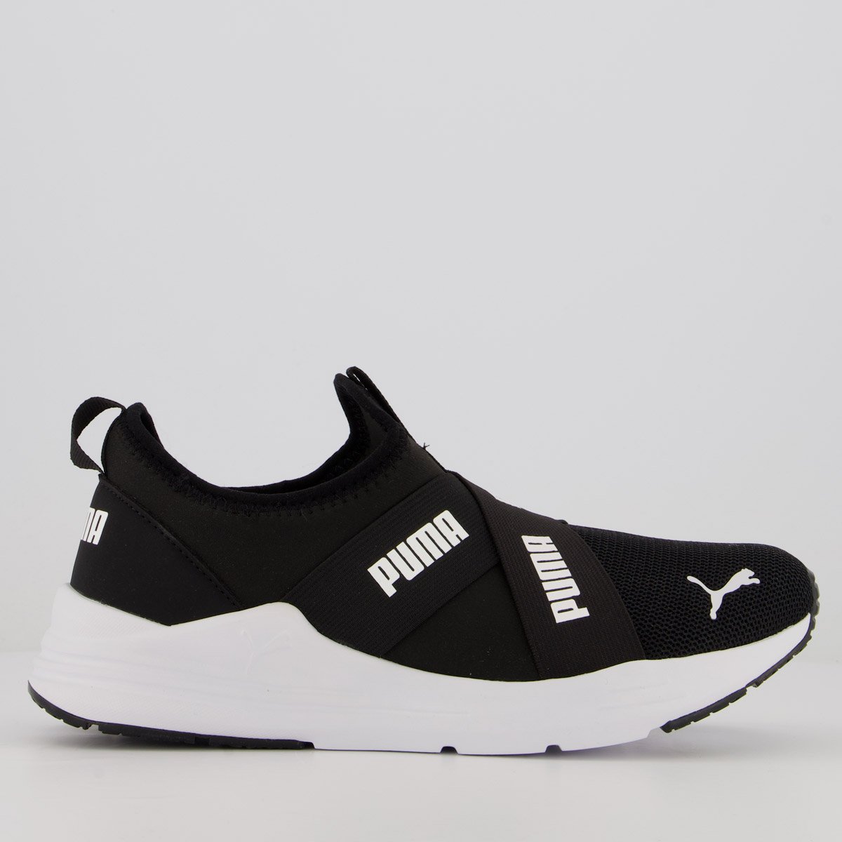Tênis Puma Wired Run Slip On BDP Feminino Preto Preto 1