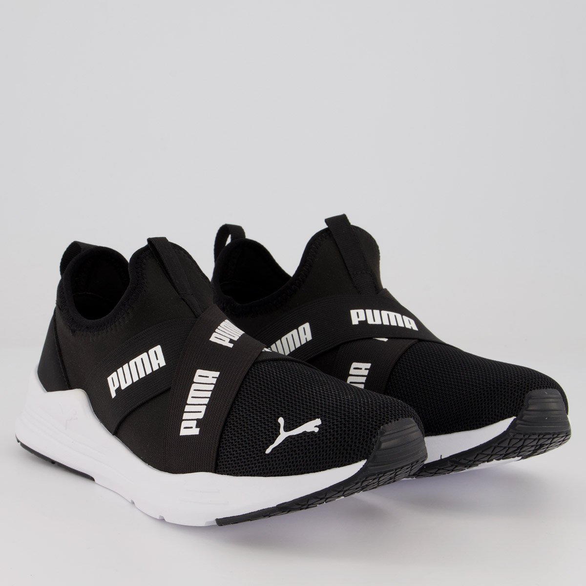 Tênis Puma Wired Run Slip On BDP Feminino Preto Preto 2
