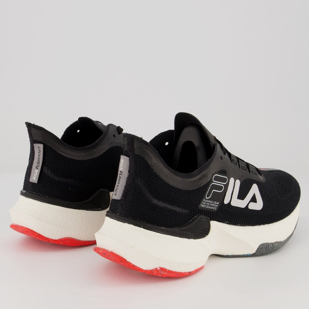 Tênis Fila Float Knit Feminino Preto e Prata Preto