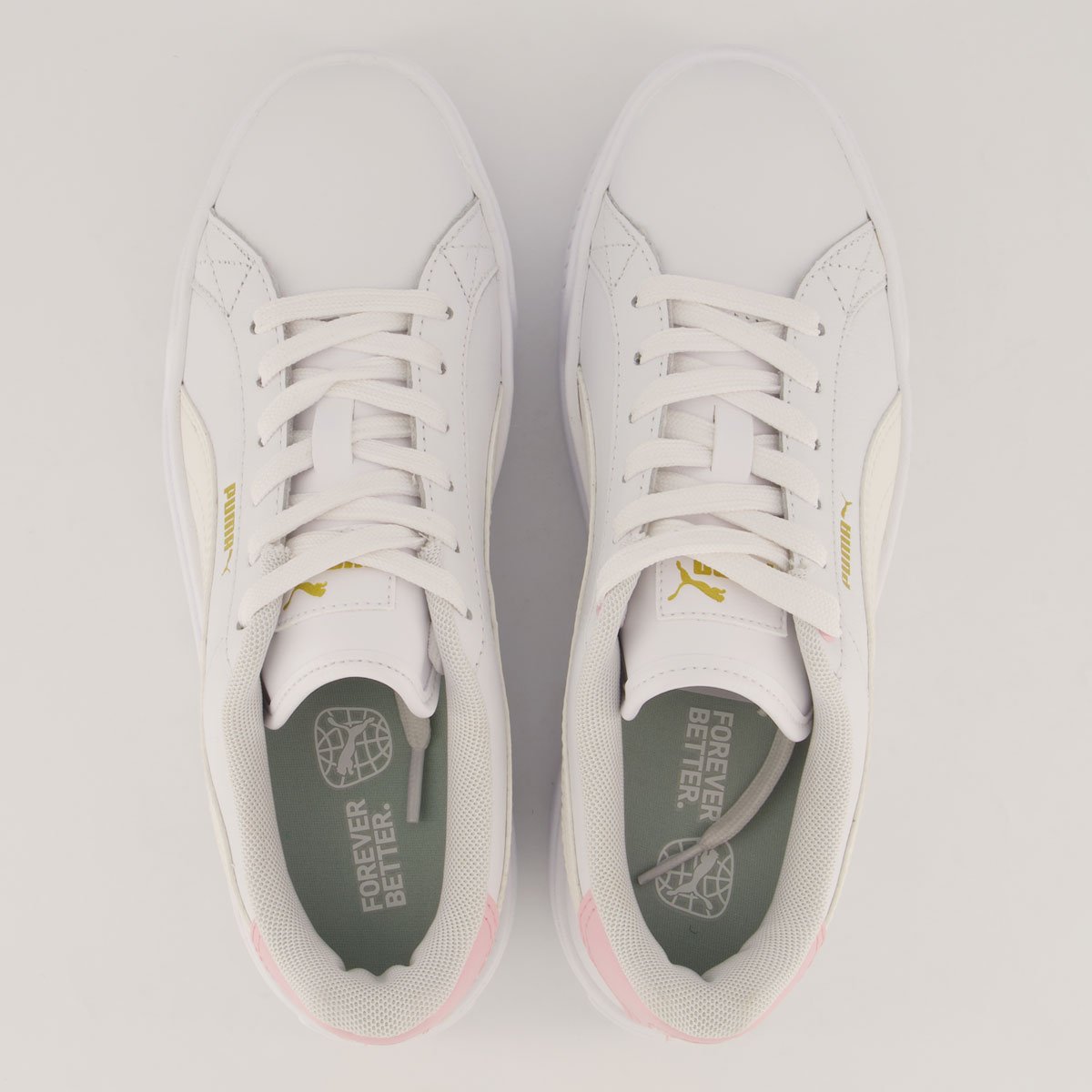 Tênis Puma Karmen L Feminino Branco e Rosa Branco/Rosa 4