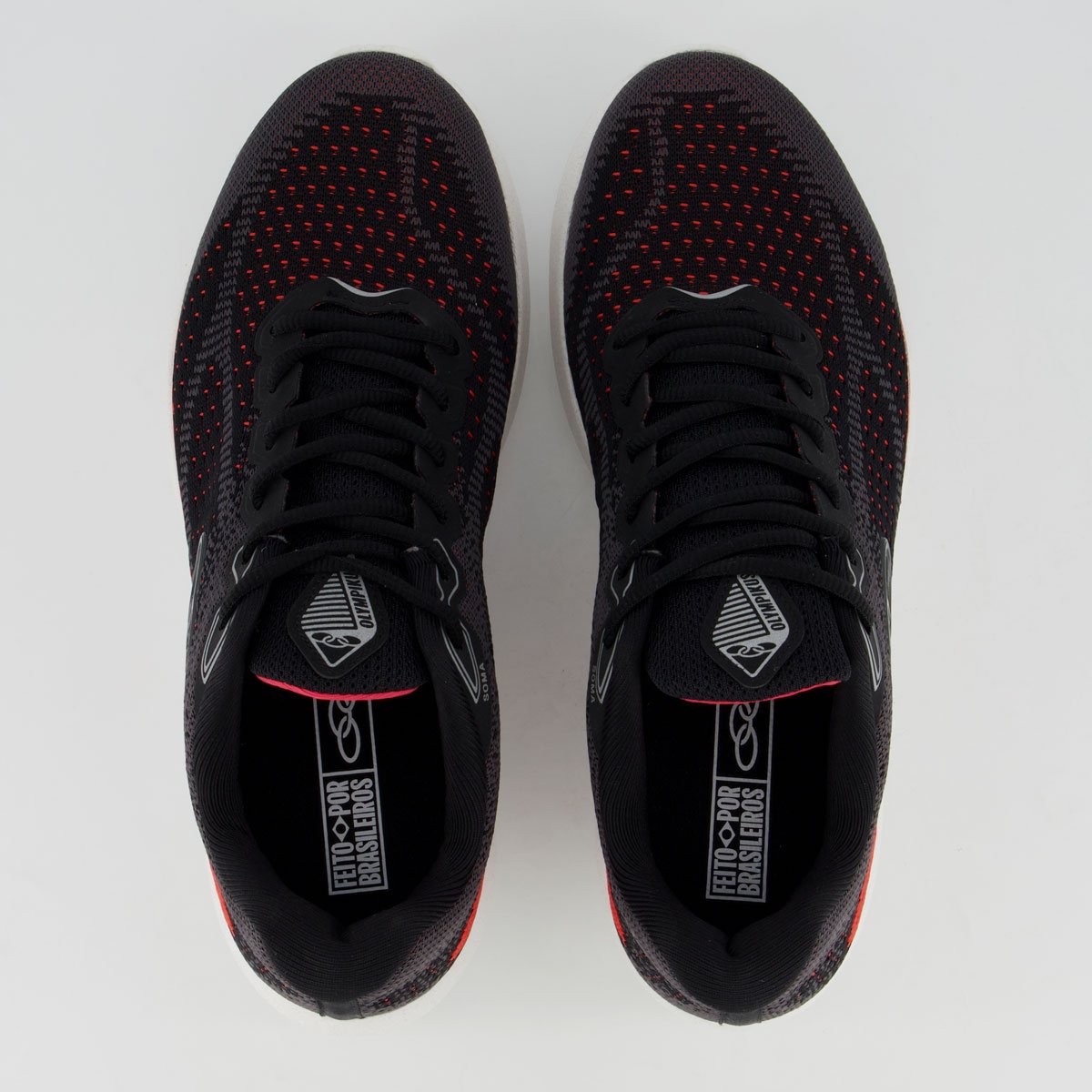 Tênis Olympikus Soma Preto e Vermelho Preto 4