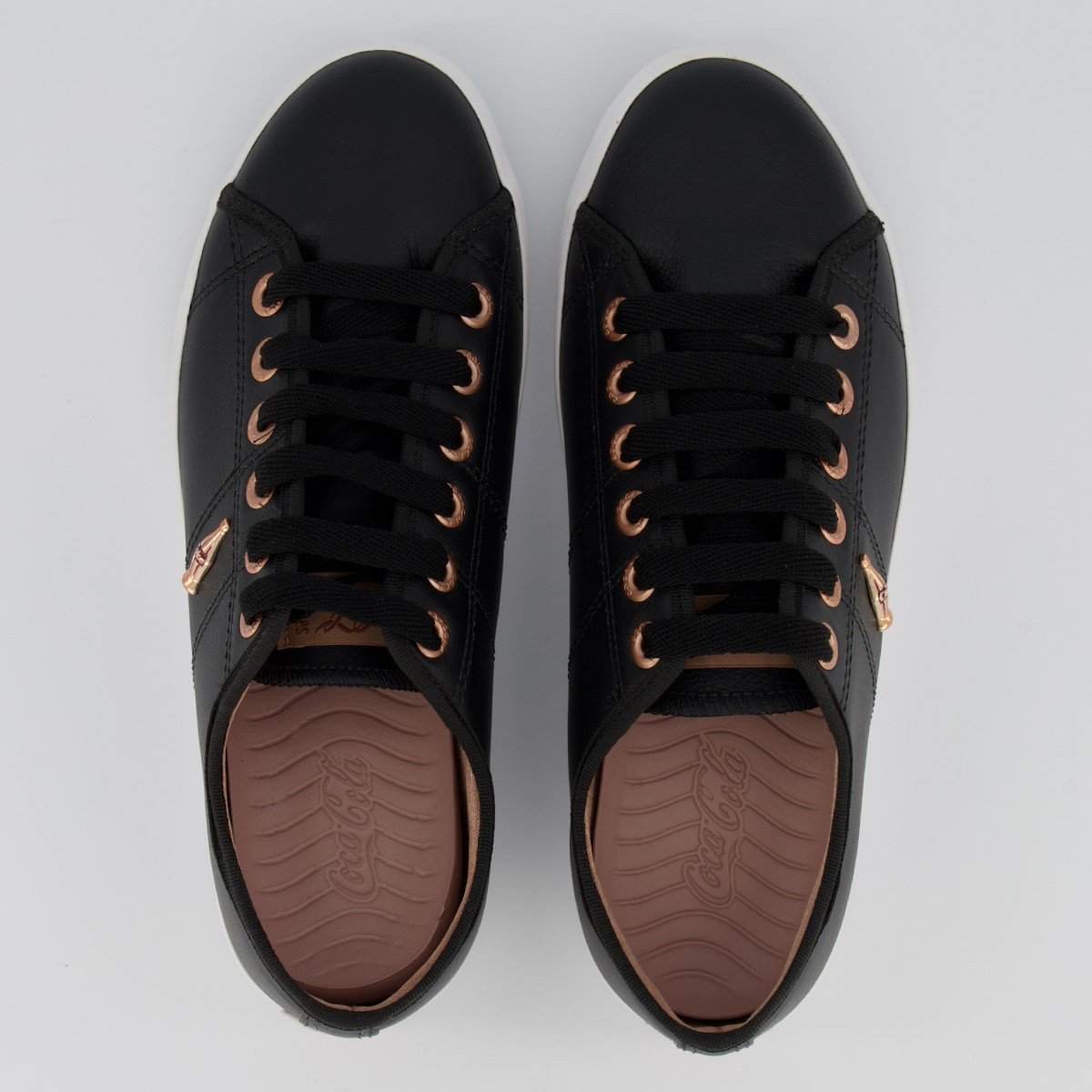 Tênis Coca Cola Miami Leather Feminino Preto Preto 4