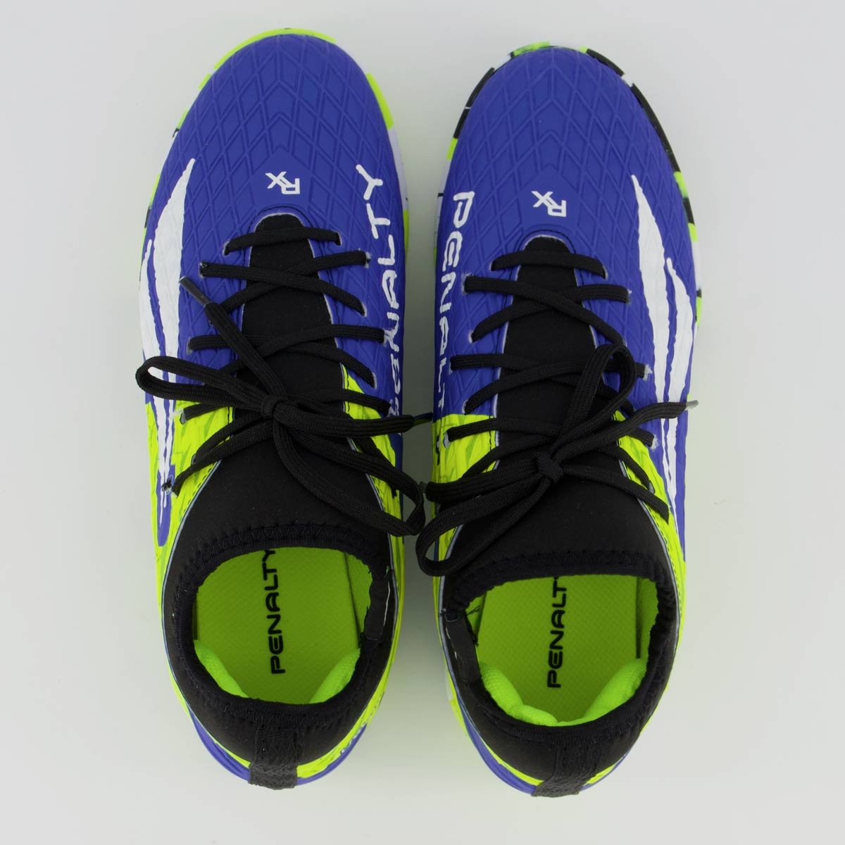 Chuteira Penalty RX Locker Y-3 Society Juvenil Azul e Amarelo Azul 4