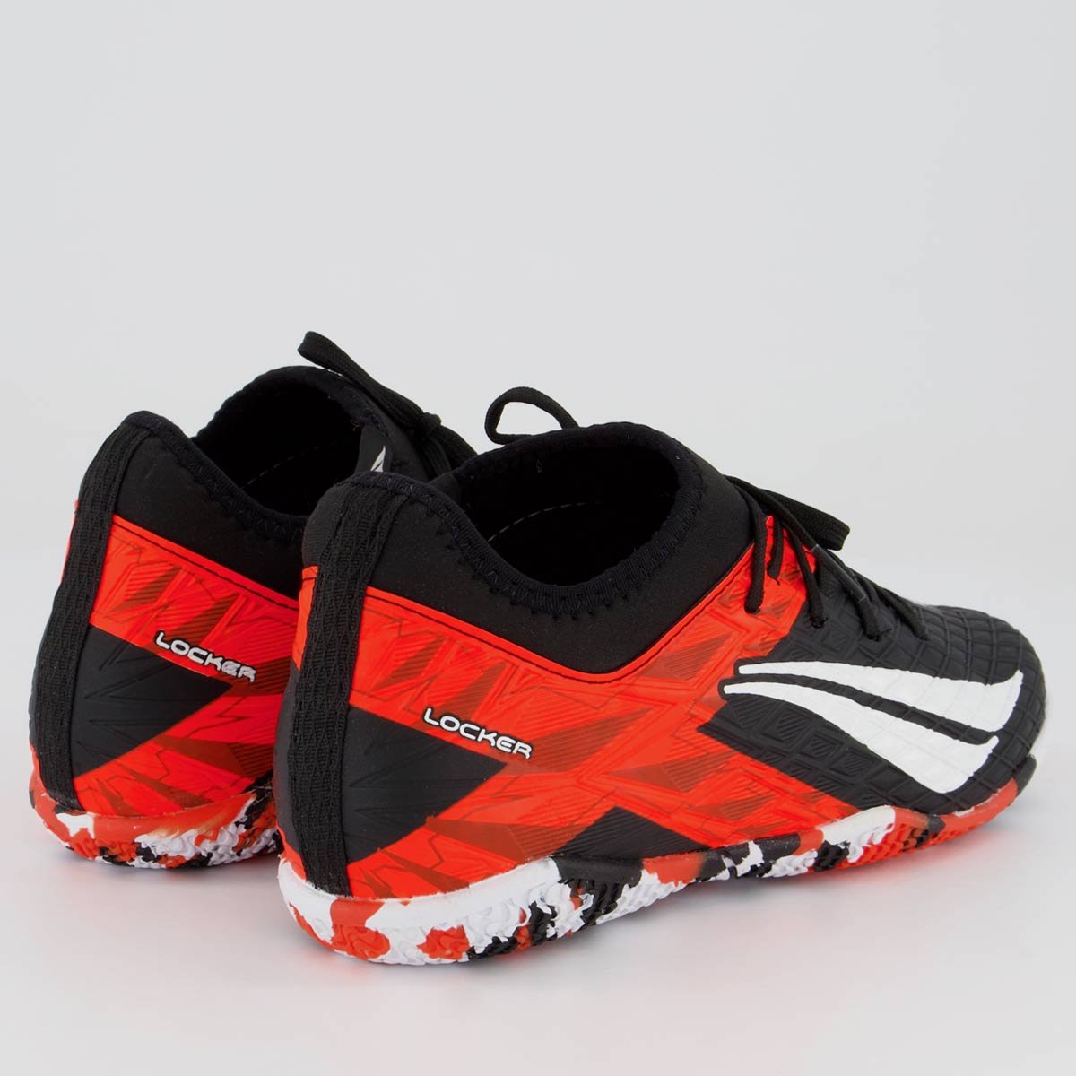 Chuteira Penalty RX Locker Y-3 Futsal Juvenil Preta e Laranja Preto/Laranja 3