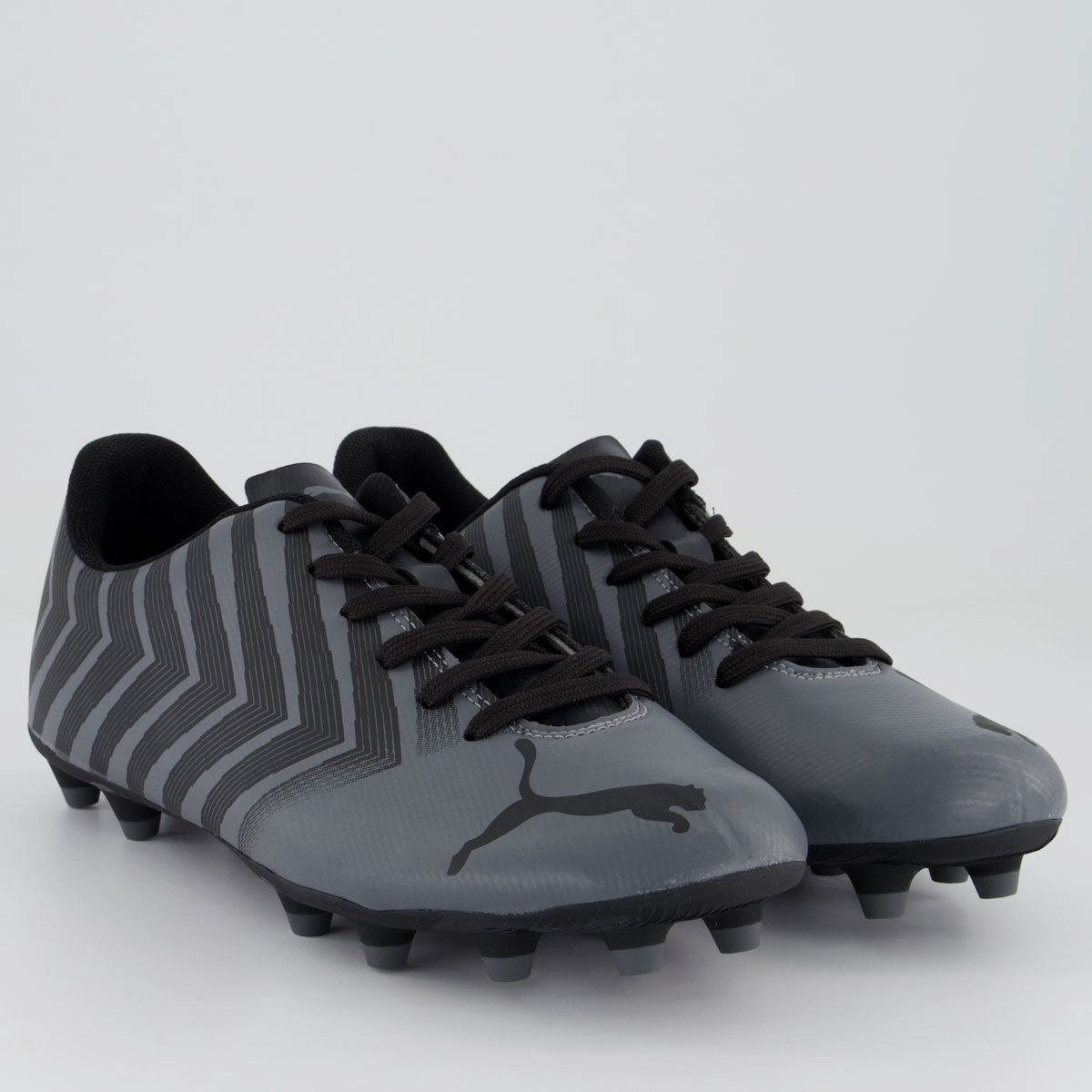 Chuteira Puma Tacto II FG/AG BDP Campo Cinza e Preta Cinza 2