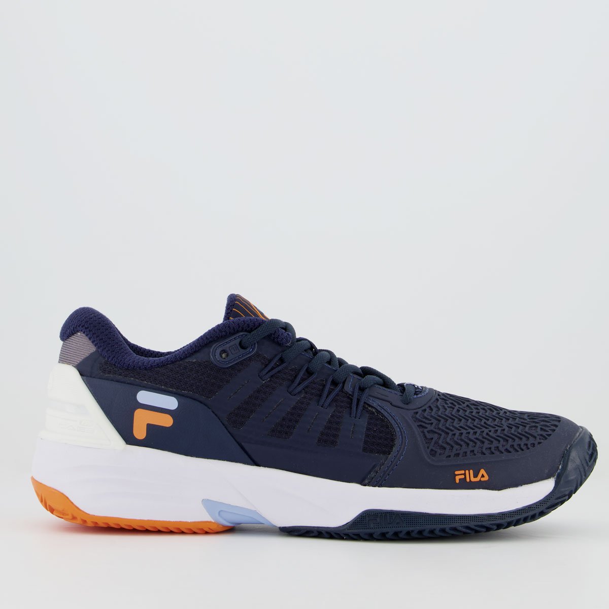 Tênis Fila Float Verve Clay Marinho e Laranja Azul 1