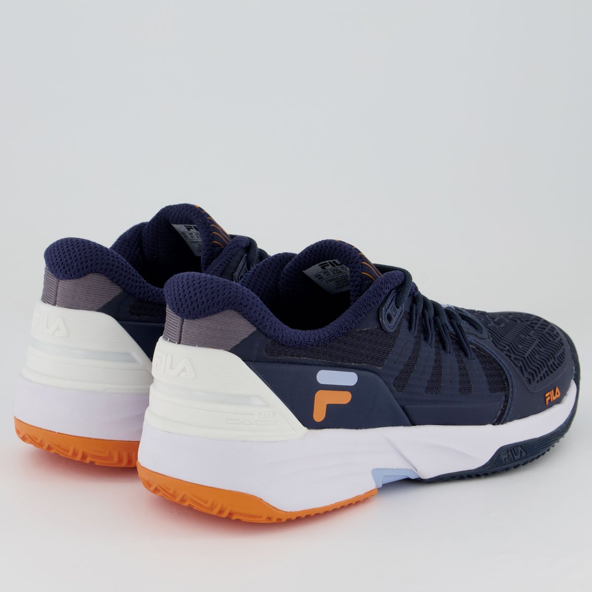 Tênis Fila Float Verve Clay Marinho e Laranja Azul 3