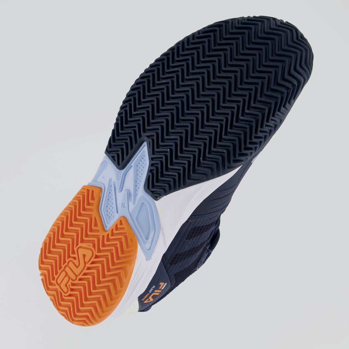 Tênis Fila Float Verve Clay Marinho e Laranja Azul 5