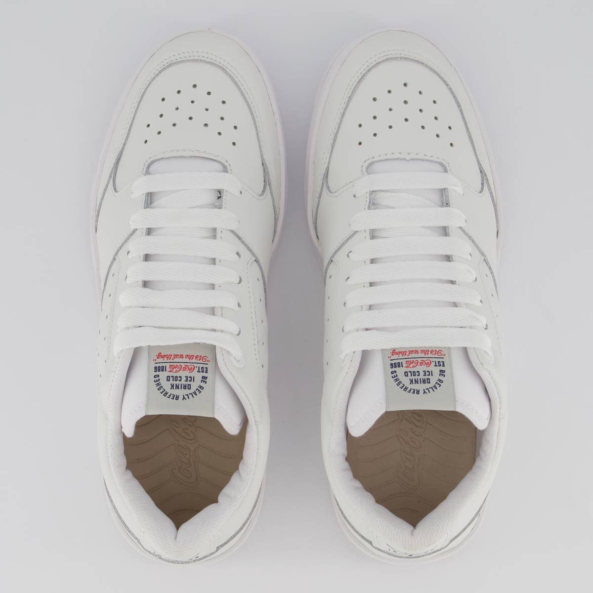 Tênis Coca Cola March Limited Leather Branco Branco 4