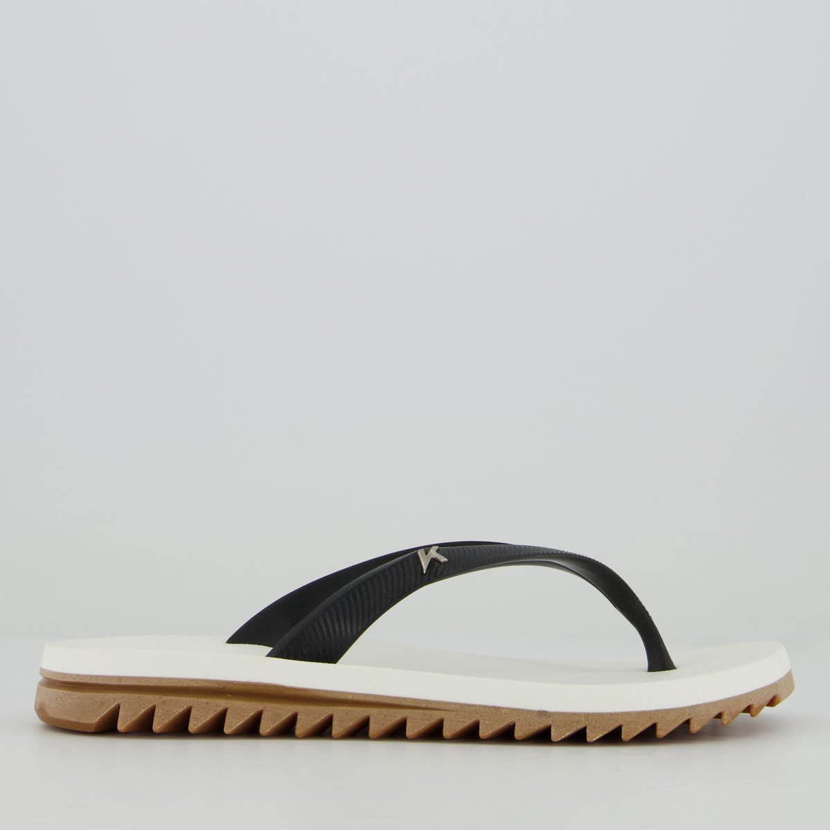 Chinelo Kenner Ibiza Pro Feminino Branco e Preto Branco 2