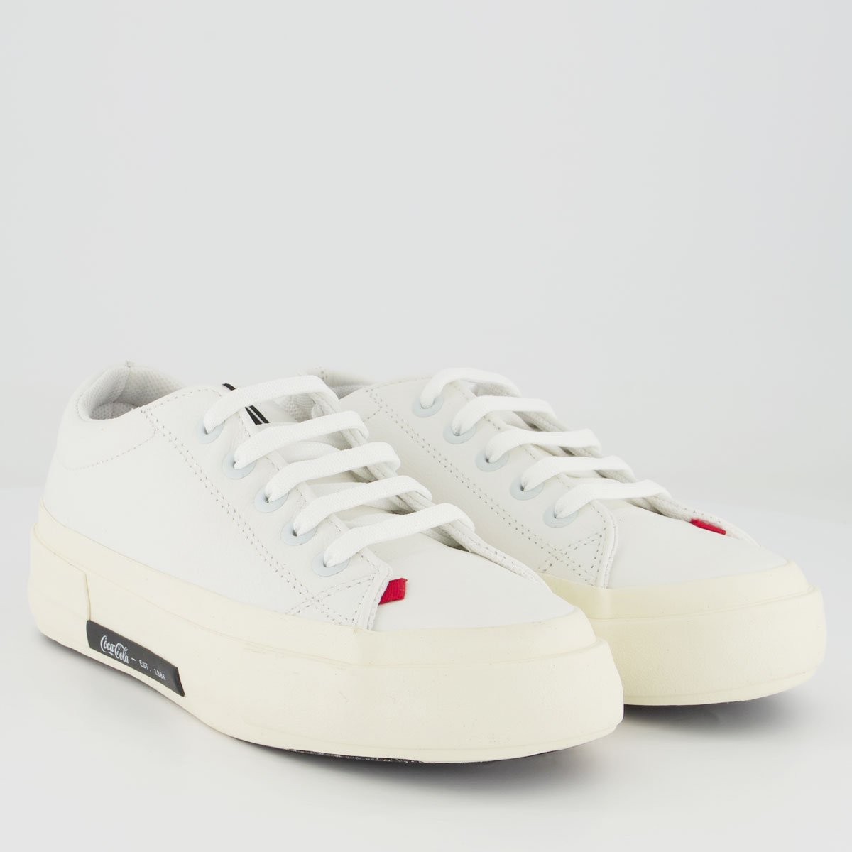 Tênis Coca Cola Daytona Key Leather Feminino Branco e Off White Branco 2
