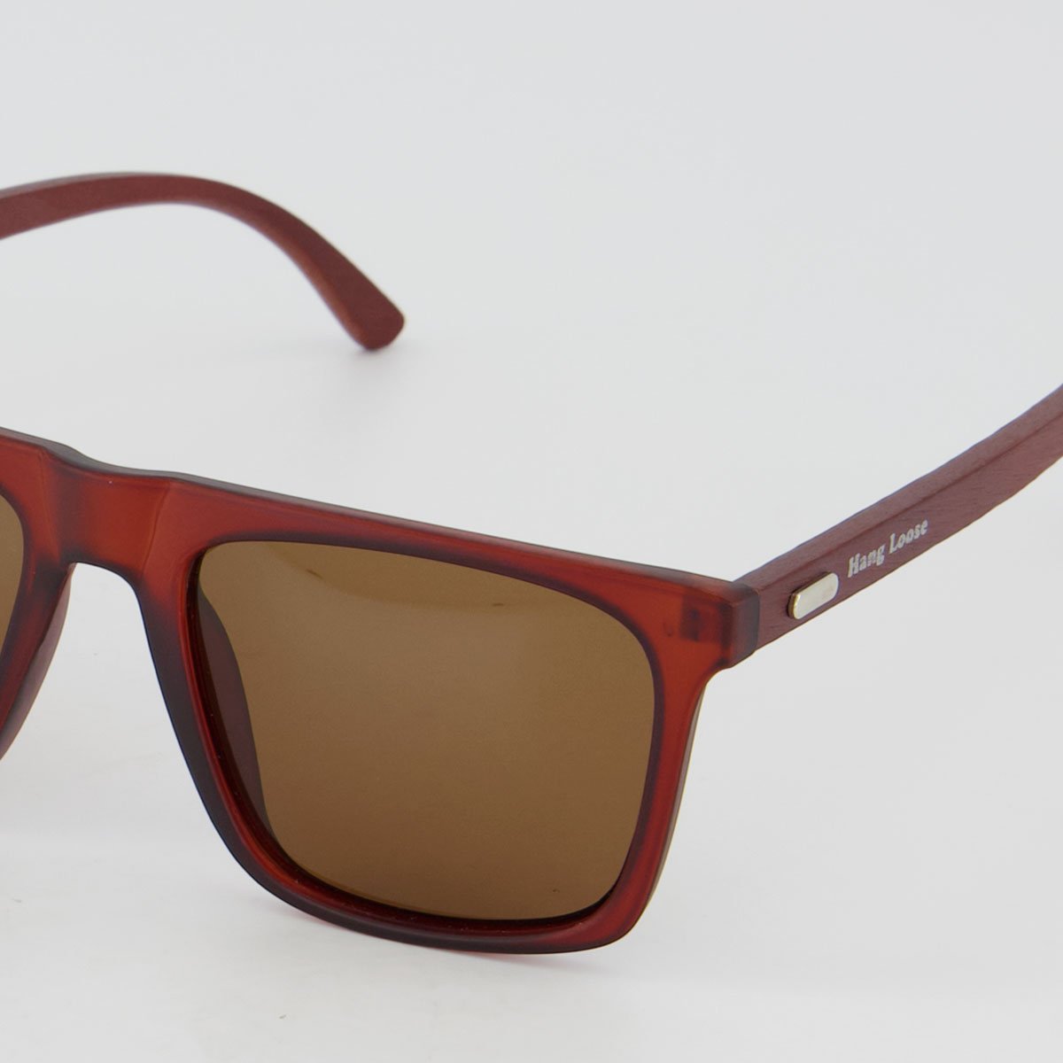 Óculos de Sol Hang Loose Square Polarizado UV Marrom Marrom 3