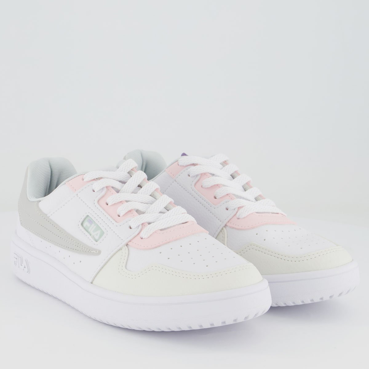 Tênis Fila ACD Classic Feminino Branco Prata e Rosa Branco 2