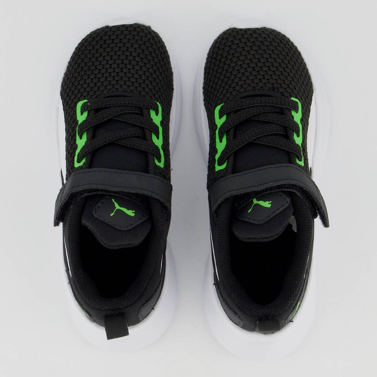 Tênis Puma Flyer Runner V BDP Infantil Verde Preto 4