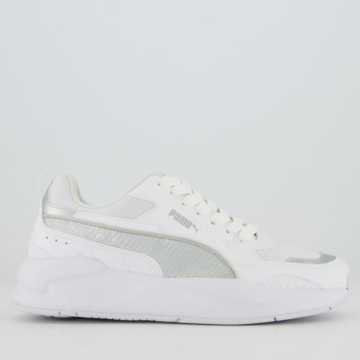 Tênis Puma X-Ray 2 Square Metallics BDP Feminino Branco Branco 1