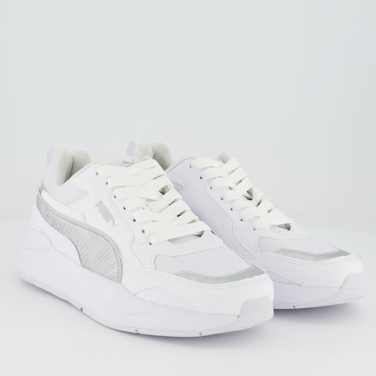 Tênis Puma X-Ray 2 Square Metallics BDP Feminino Branco Branco 2