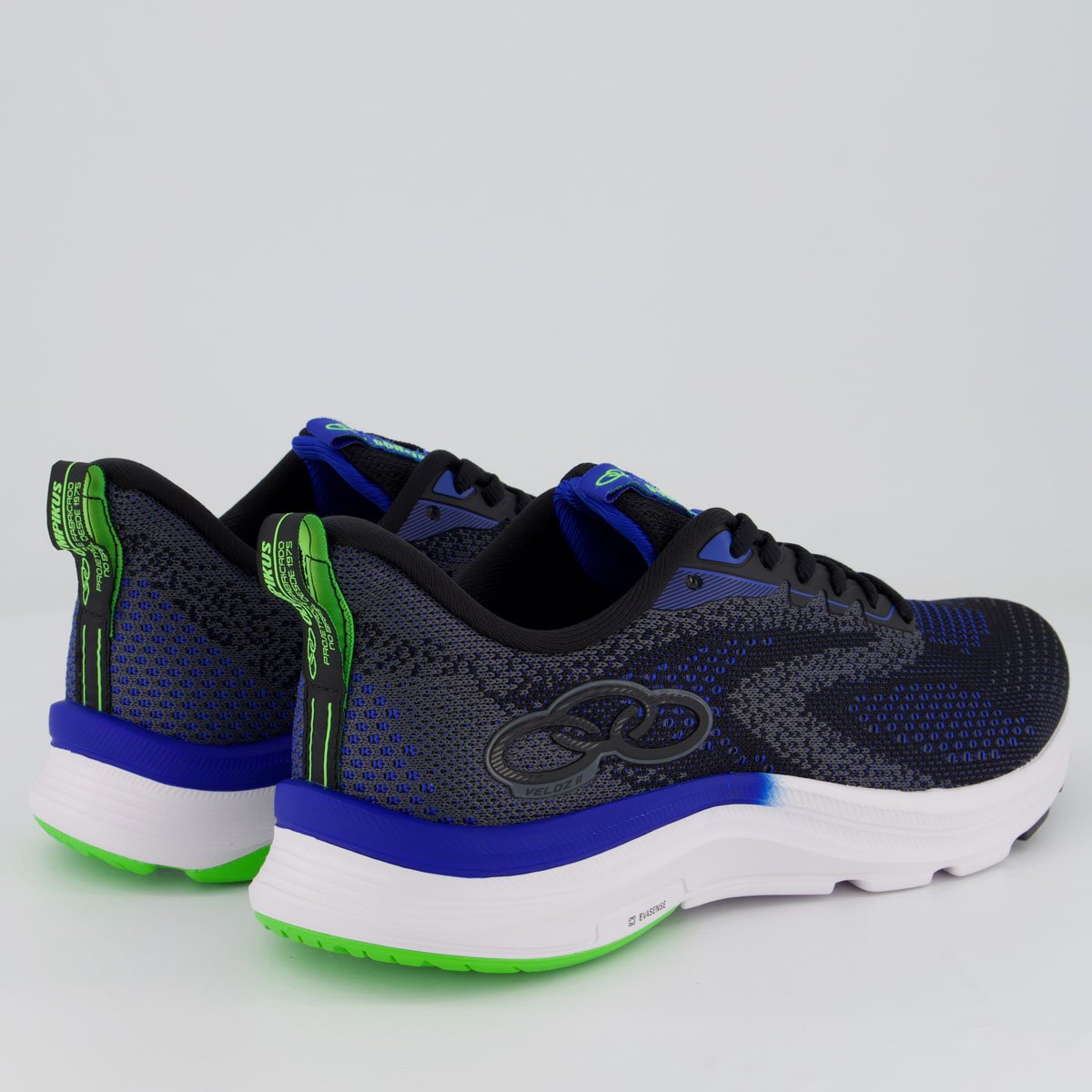 Tênis Olympikus Veloz 2 Preto Azul e Verde Preto Azul/Verde 3