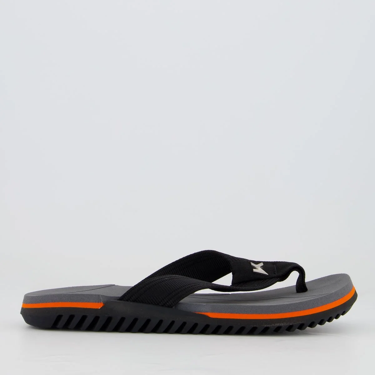 Chinelo Kenner Nk6 Pro Preto e Laranja Preto 2