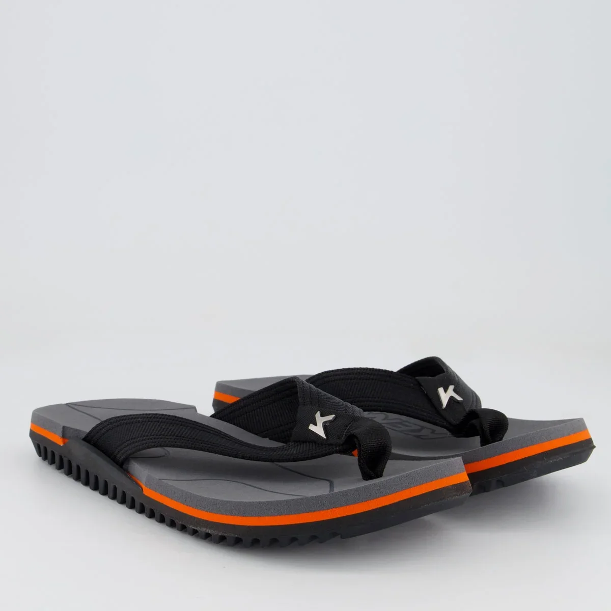Chinelo Kenner Nk6 Pro Preto e Laranja Preto 3