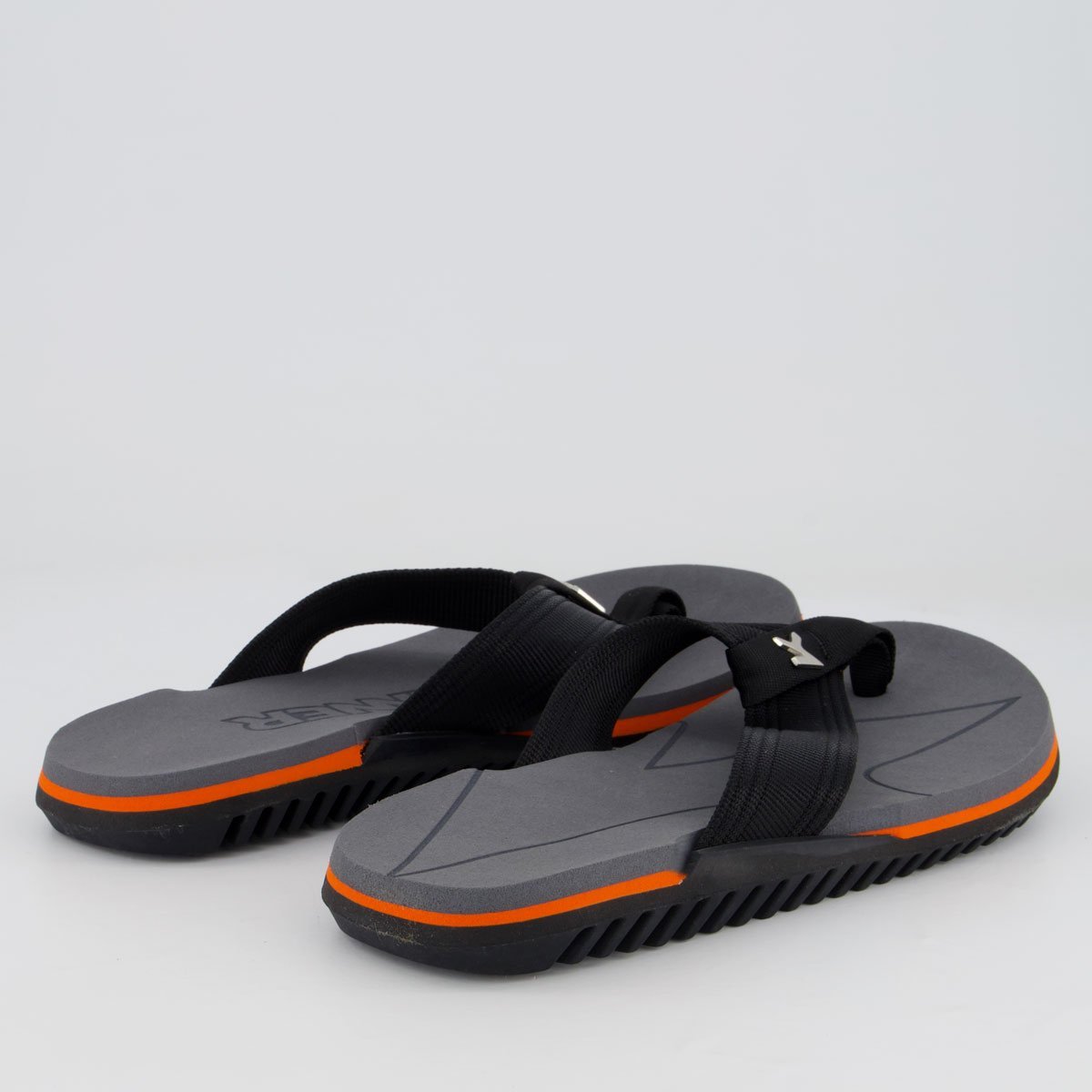 Chinelo Kenner Nk6 Pro Preto e Laranja Preto 4