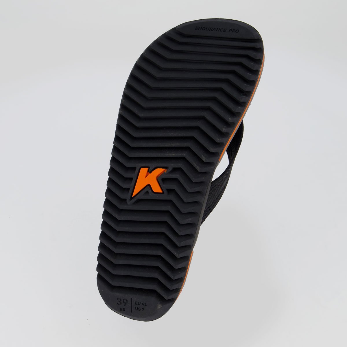 Chinelo Kenner Nk6 Pro Preto e Laranja Preto 5