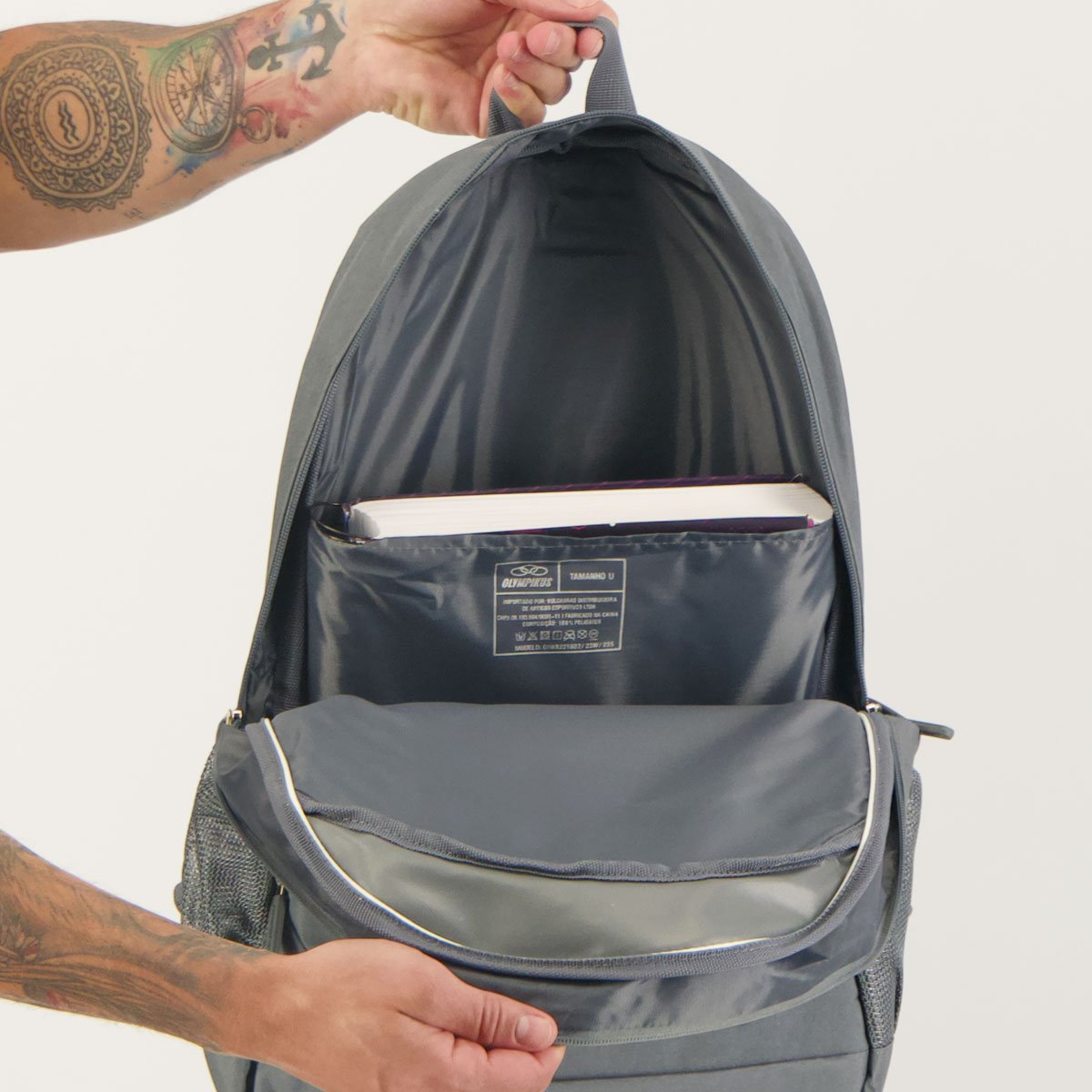 Mochila Olympikus Braze Cinza Cinza 4