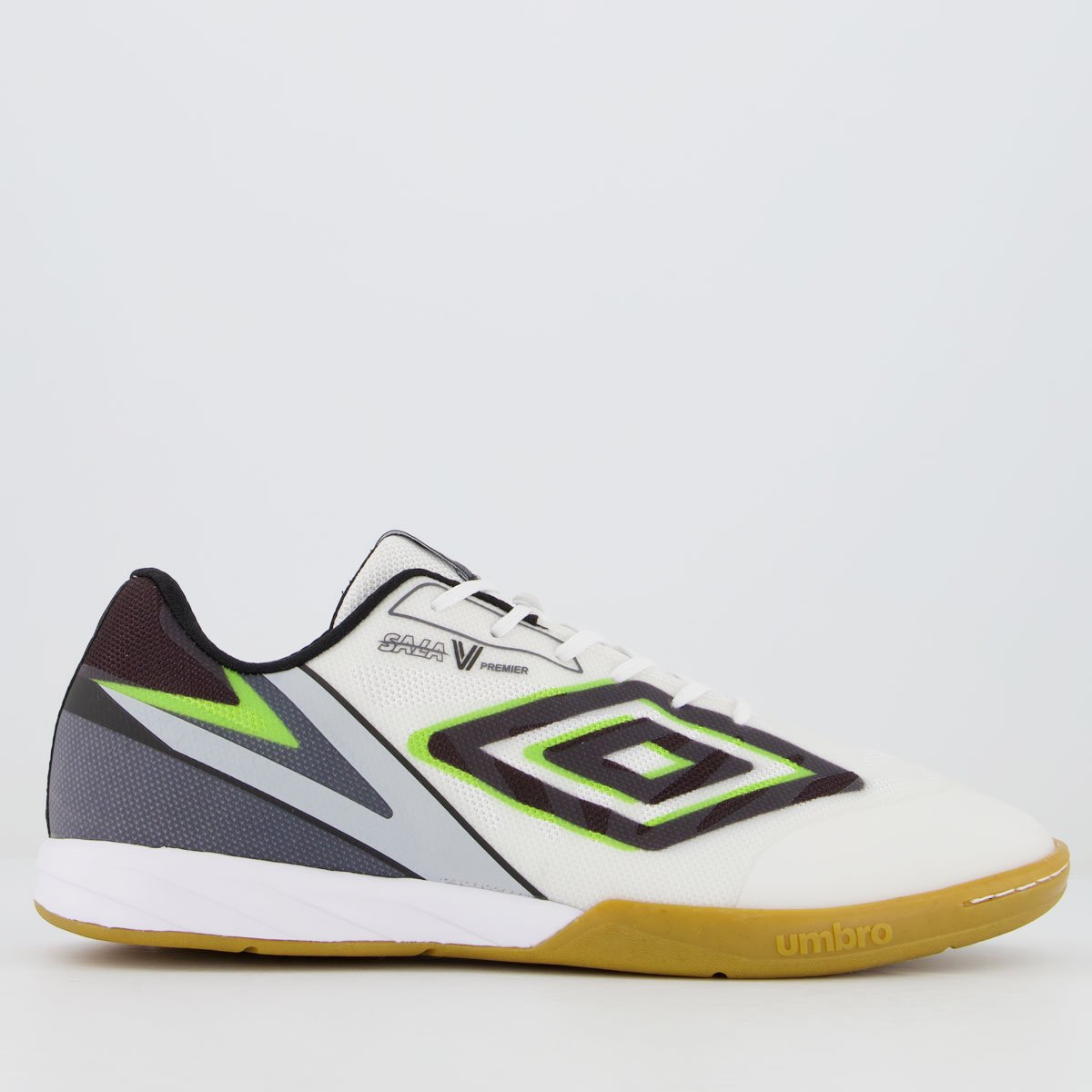 Chuteira Umbro Sala V Premier Futsal Branca Branco