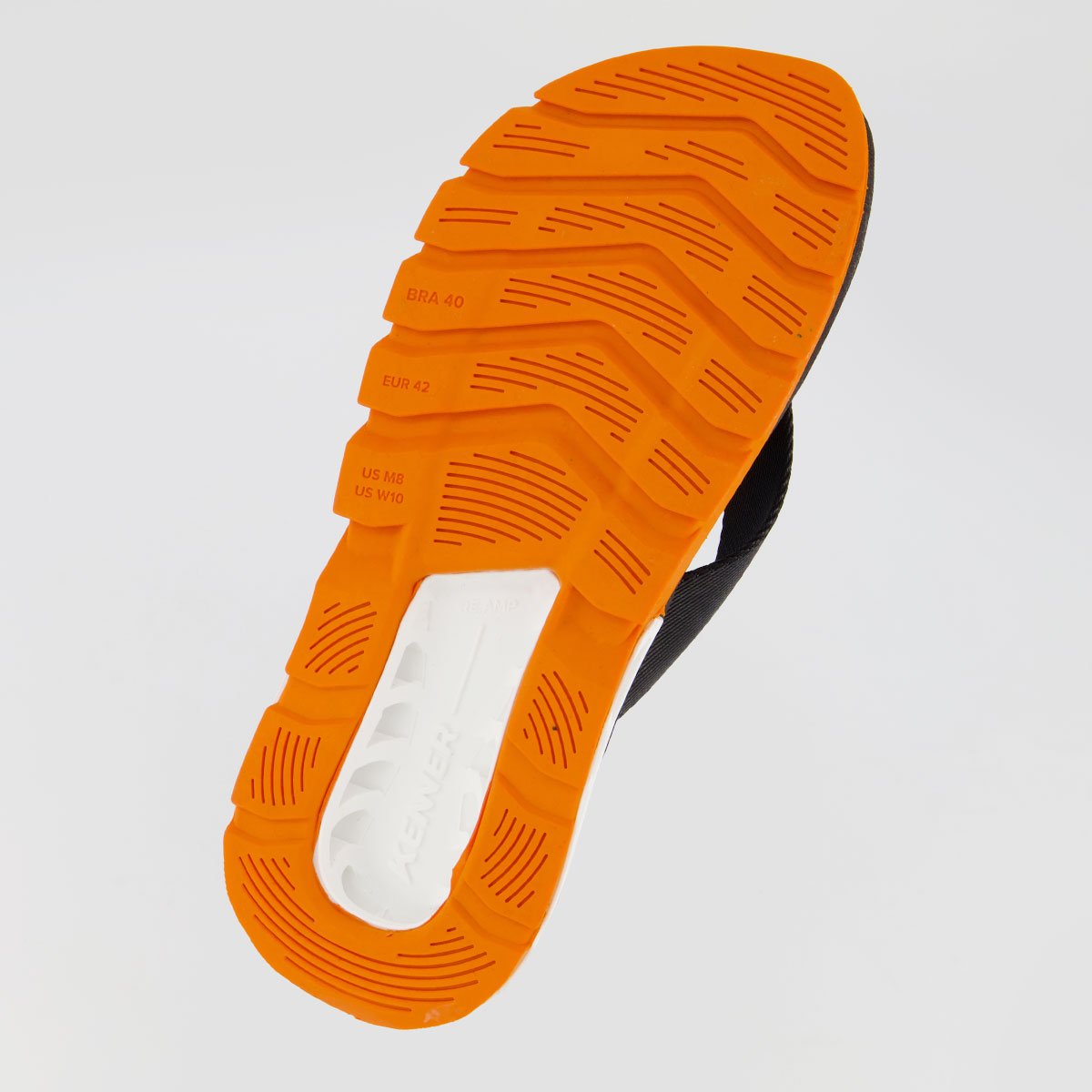 Chinelo Kenner Rakka Preto e Laranja Preto 5