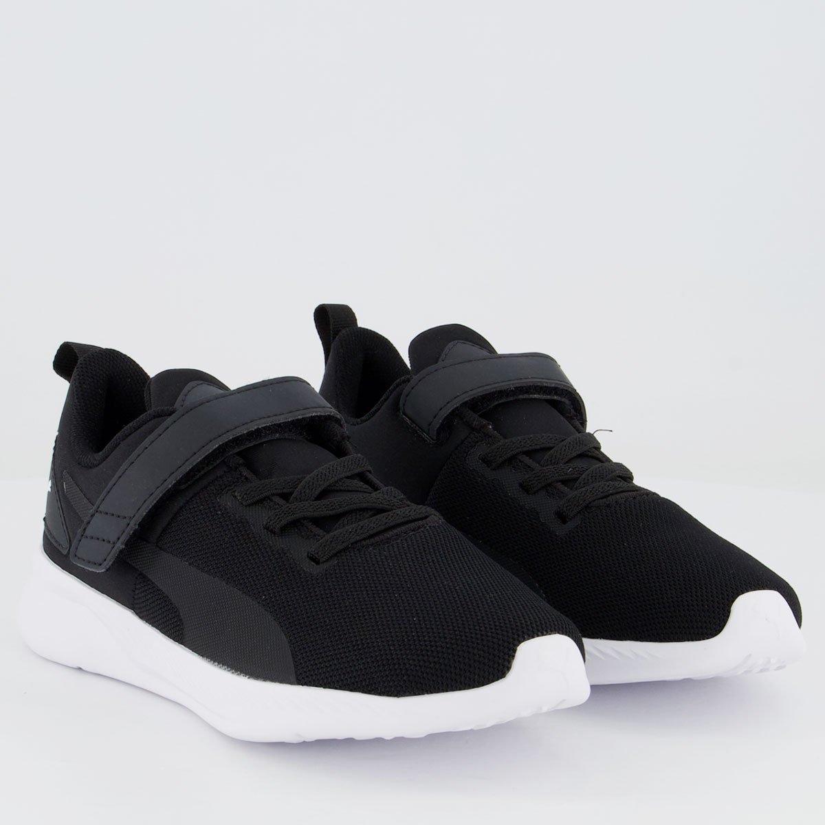 Tênis Puma Flyer Runner Mesh V PS BDP Infantil Preto Preto 2