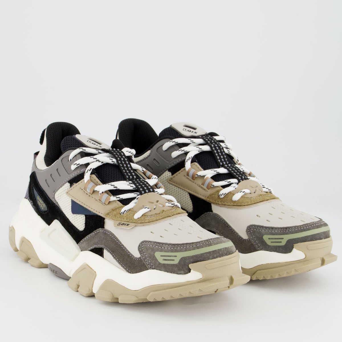 Tênis Qix Trek Reflexivo Esportivo Cinza Cinza 2