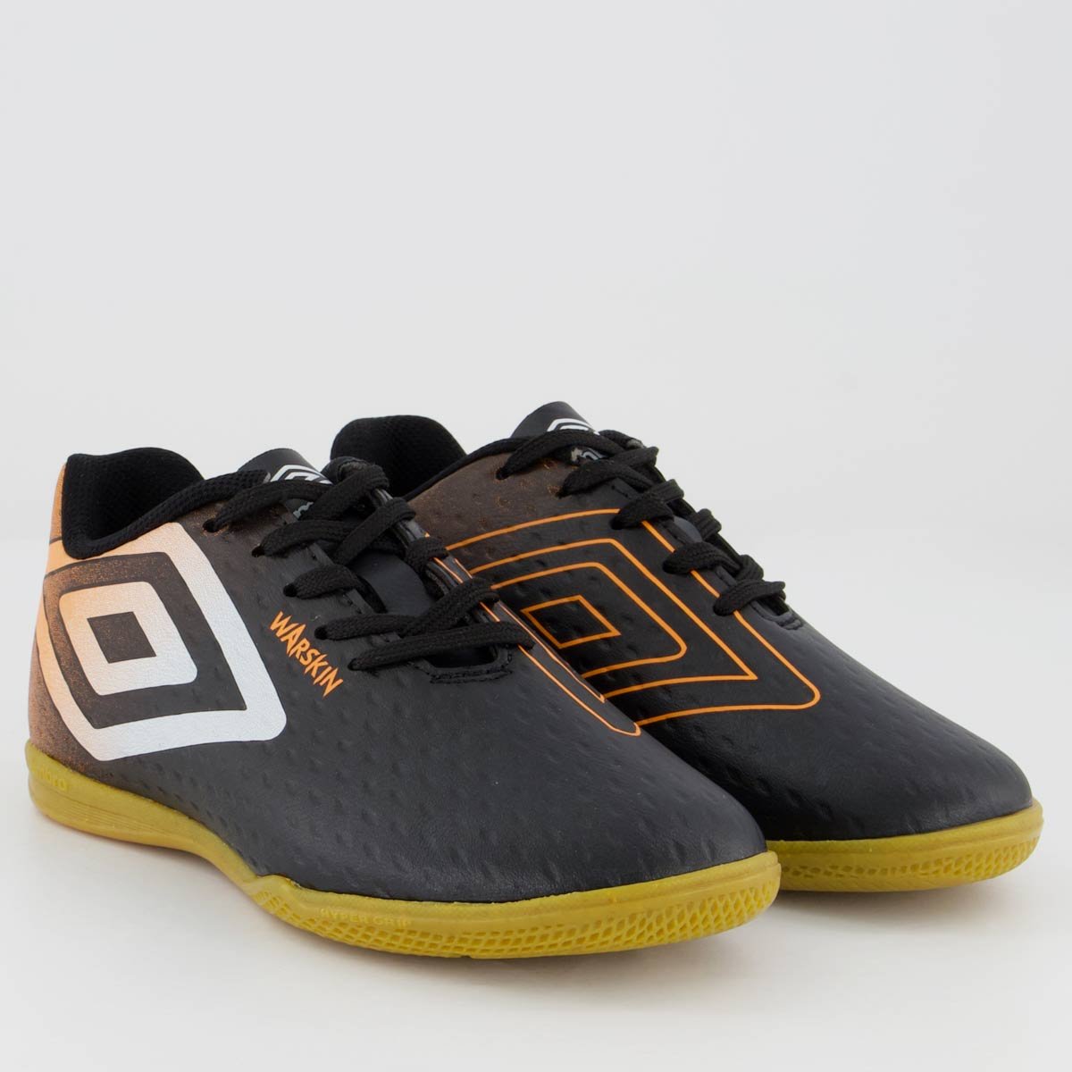 Chuteira Umbro Warskin Futsal Juvenil Preta Preto 2