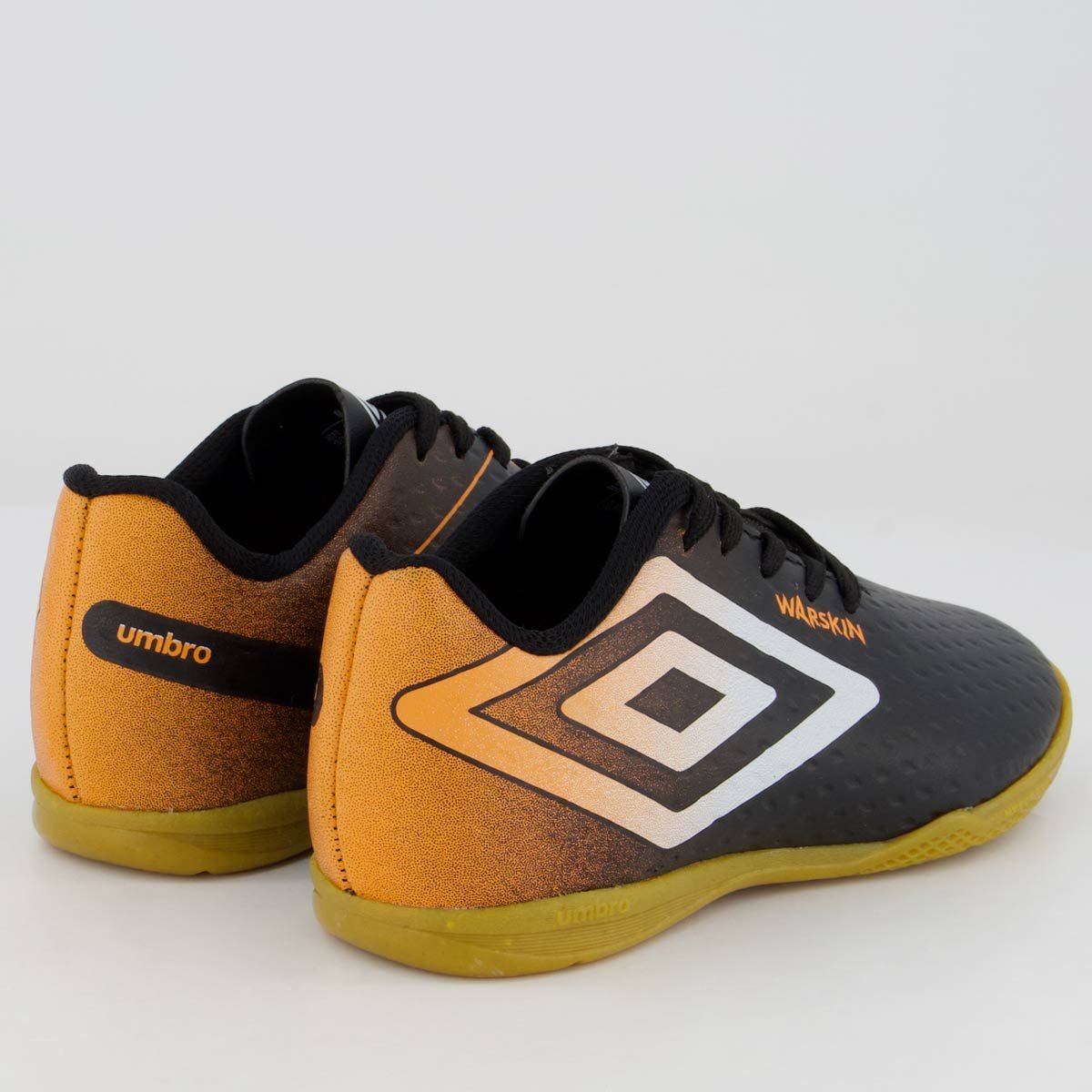 Chuteira Umbro Warskin Futsal Juvenil Preta Preto 3