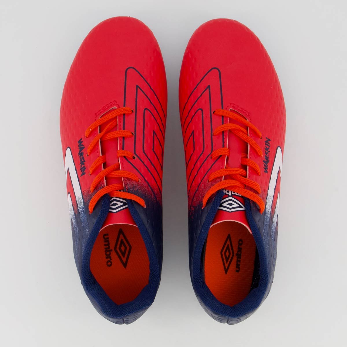 Chuteira Umbro Warskin Campo Juvenil Vermelha Vermelho 4