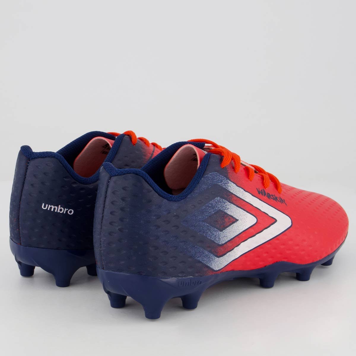 Chuteira Umbro Warskin Campo Juvenil Vermelha 3
