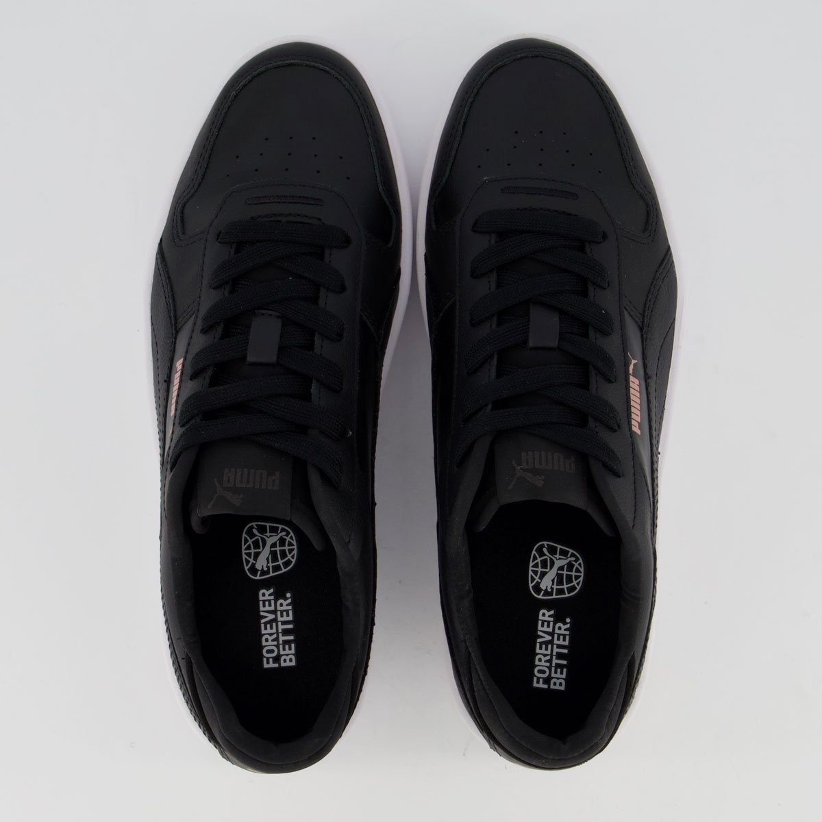 Tênis Puma Carina Logo Power Feminino Preto Preto 4