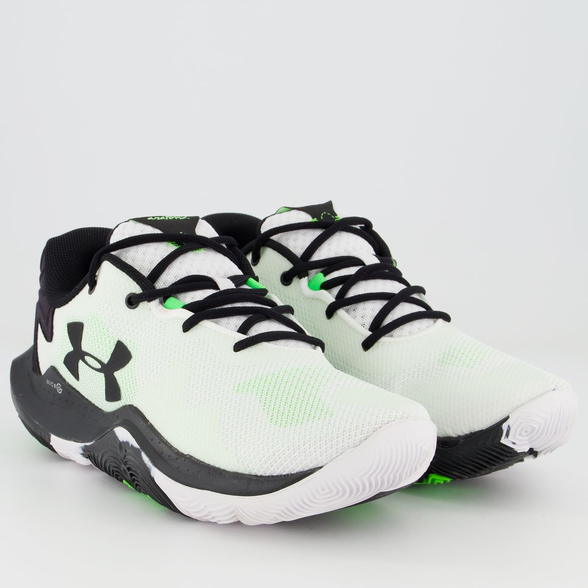 Tênis Under Armour Buzzer Verde Masculino Branco 2