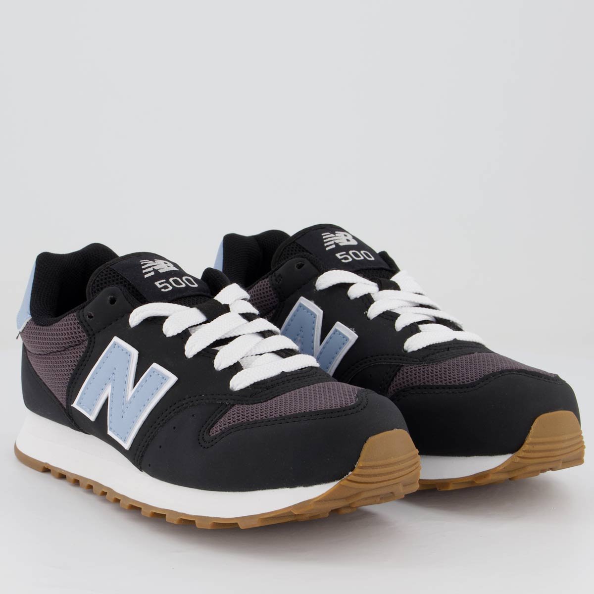 Tênis New Balance 500V2 Feminino Preto e Azul Preto 2