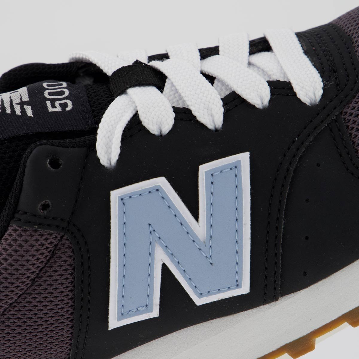 Tênis New Balance 500V2 Feminino Preto e Azul Preto 7