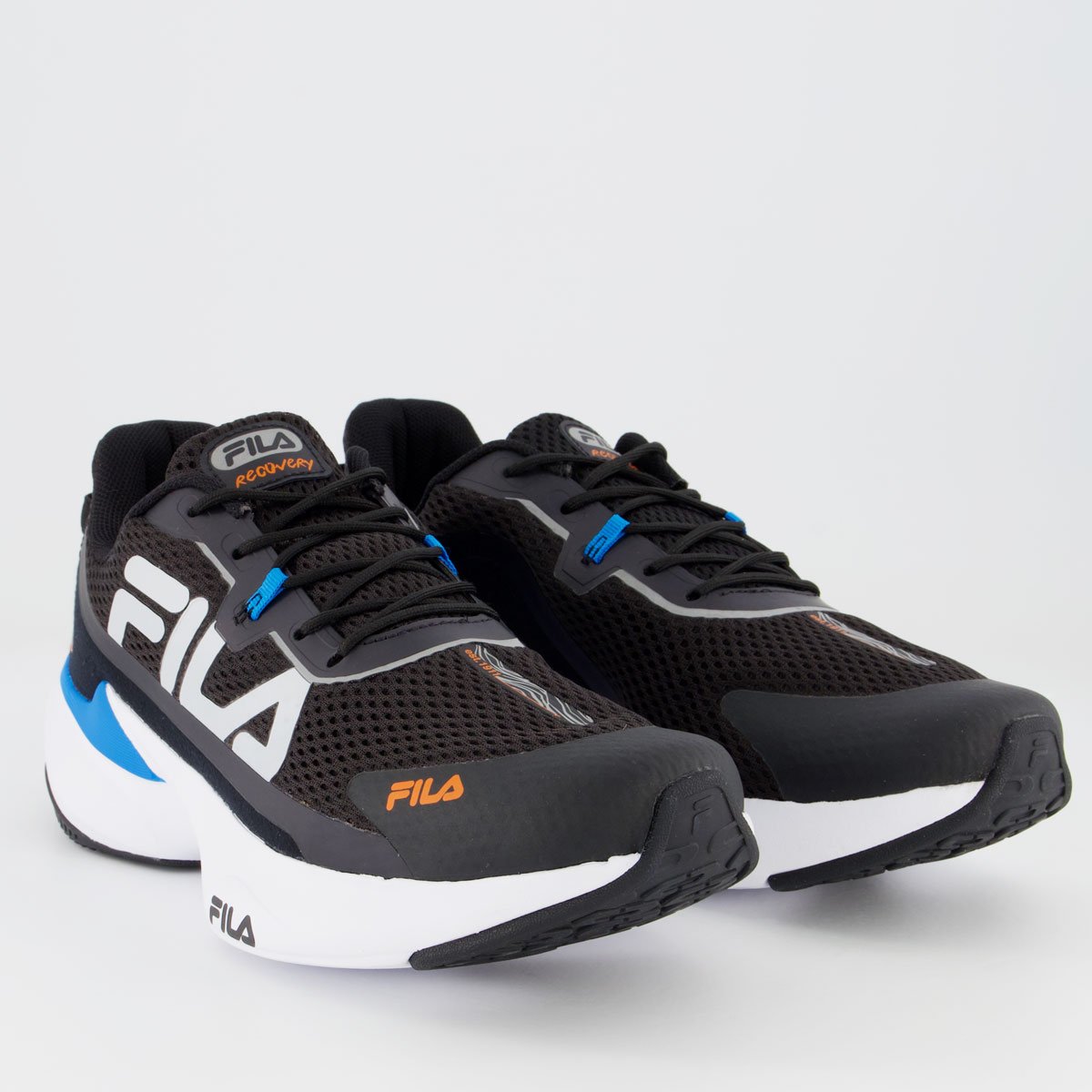 Tênis Fila Recovery Preto e Azul Preto/Azul 2