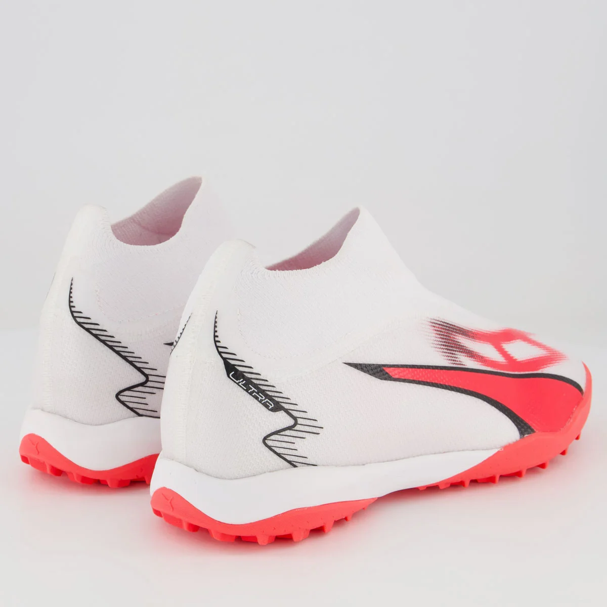 Chuteira Puma Ultra Match+ LL TT BDP Society Branca e Rosa Branco/Rosa 3