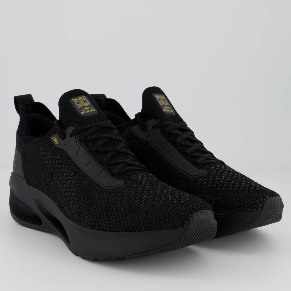Tênis Olympikus Aros Preto e Dourado Preto 2
