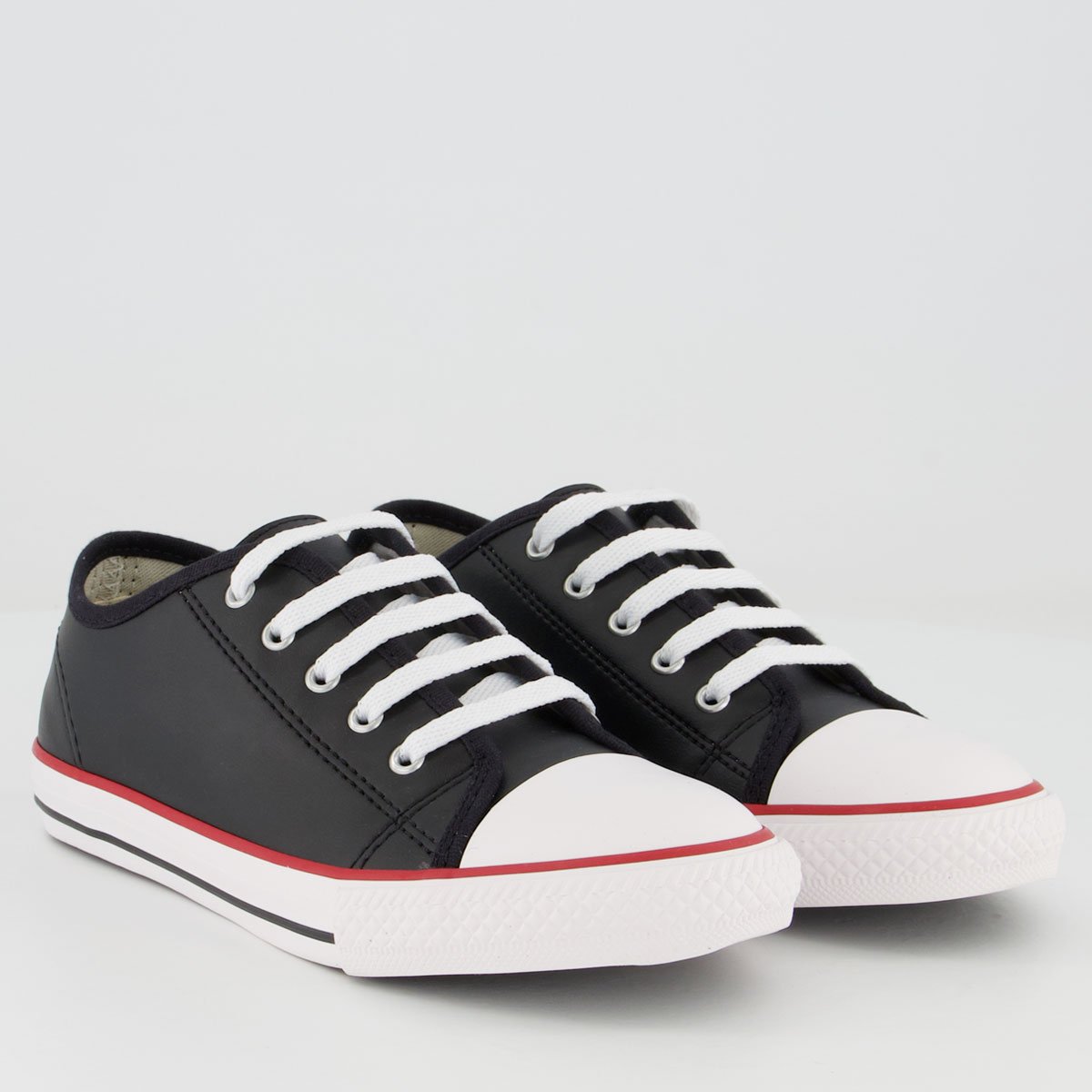 Tênis Diversão Sintético Low Infantil Preto Preto 2