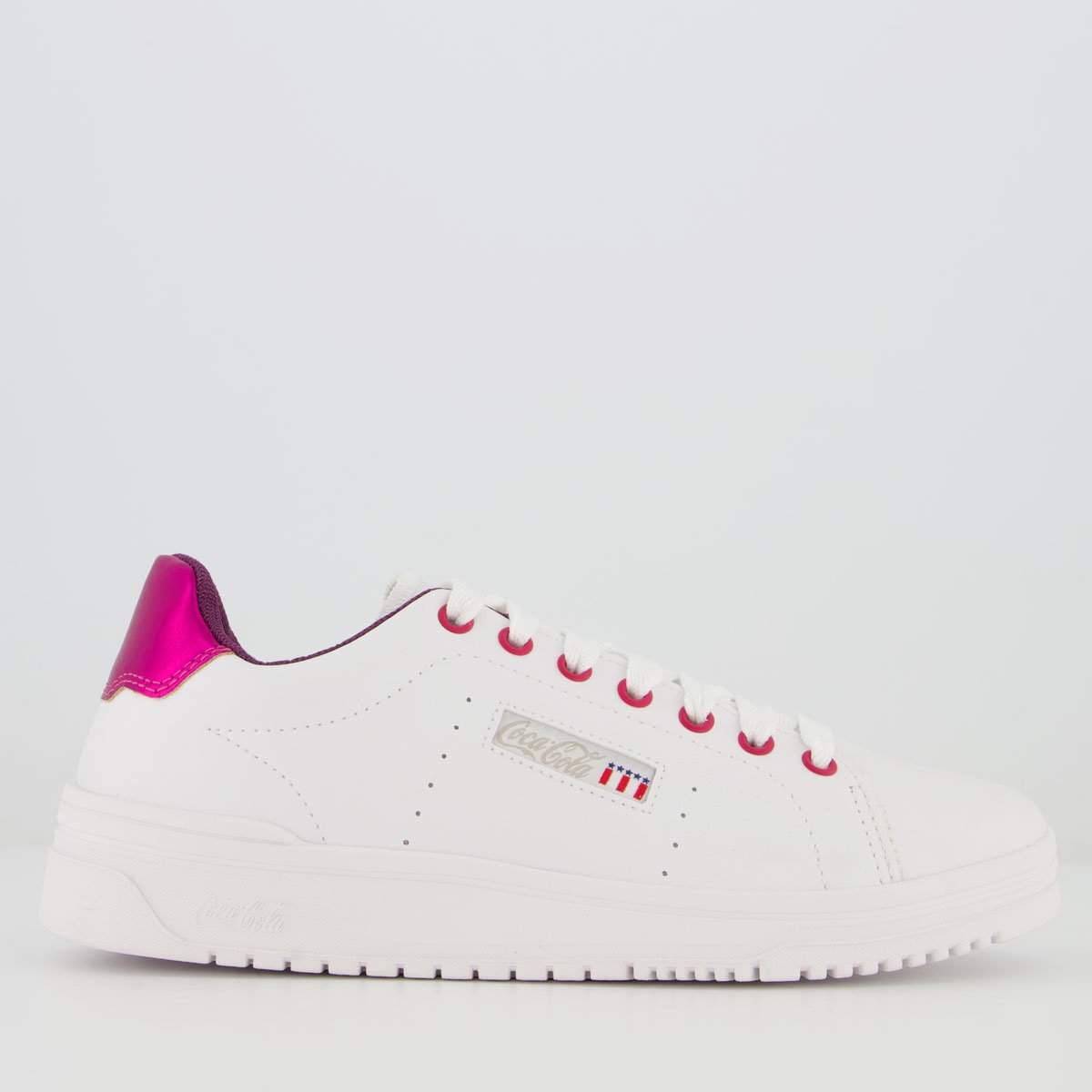 Tênis Coca Cola March Maverick Feminino Branco e Pink Branco/Rosa 1