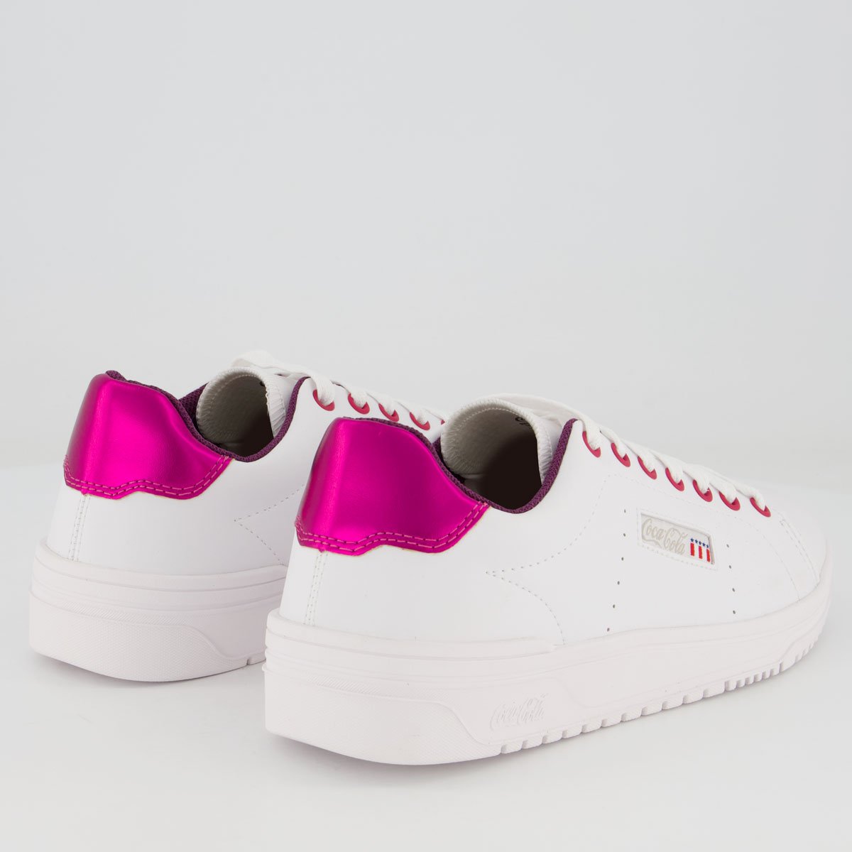 Tênis Coca Cola March Maverick Feminino Branco e Pink Branco/Rosa 3