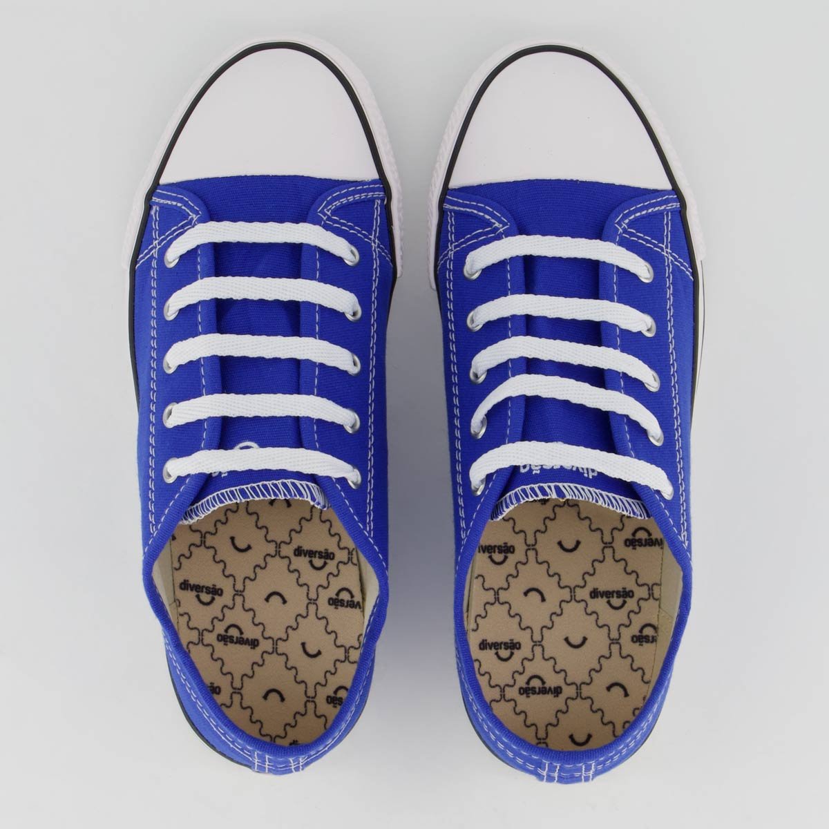 Tênis Diversão Canvas Low Color Infantil Azul Azul 4