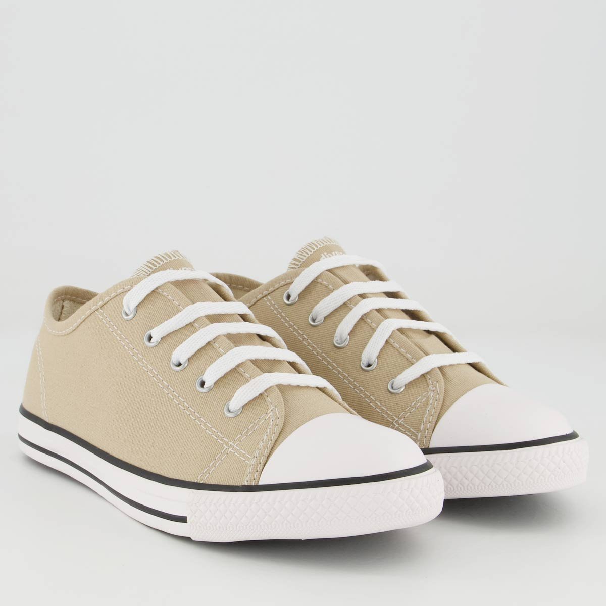 Tênis Diversão Canvas Low Color Infantil Bege Bege 2