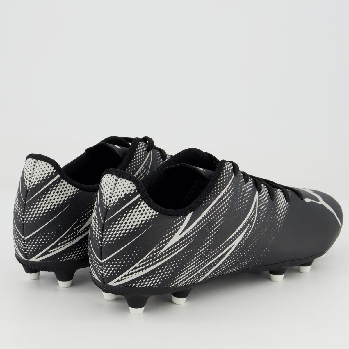 Chuteira Puma Attacanto FG/AG BDP Campo Preta e Cinza Preto/Branco 3
