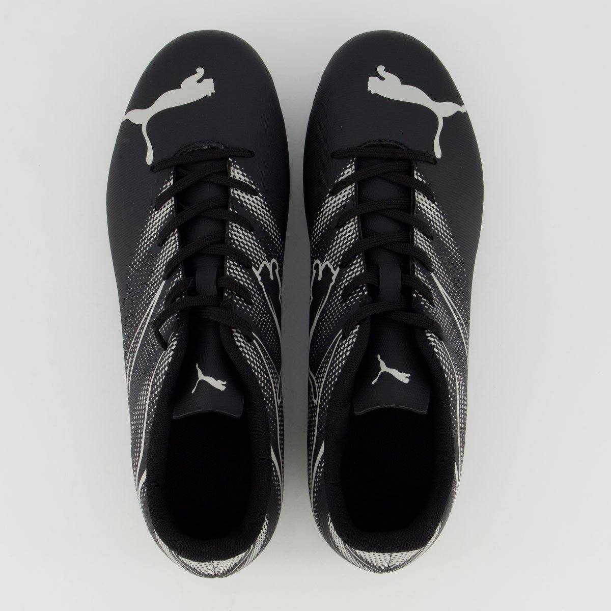 Chuteira Puma Attacanto FG/AG BDP Campo Preta e Cinza Preto/Branco 4