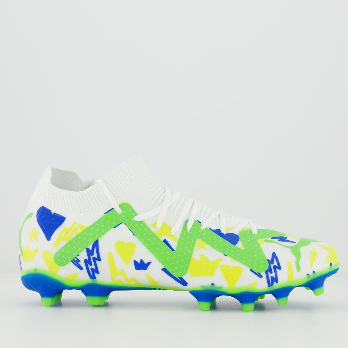 Chuteira Puma Future Match Neymar NJr FG/AG BDP Campo Branca Branco 1