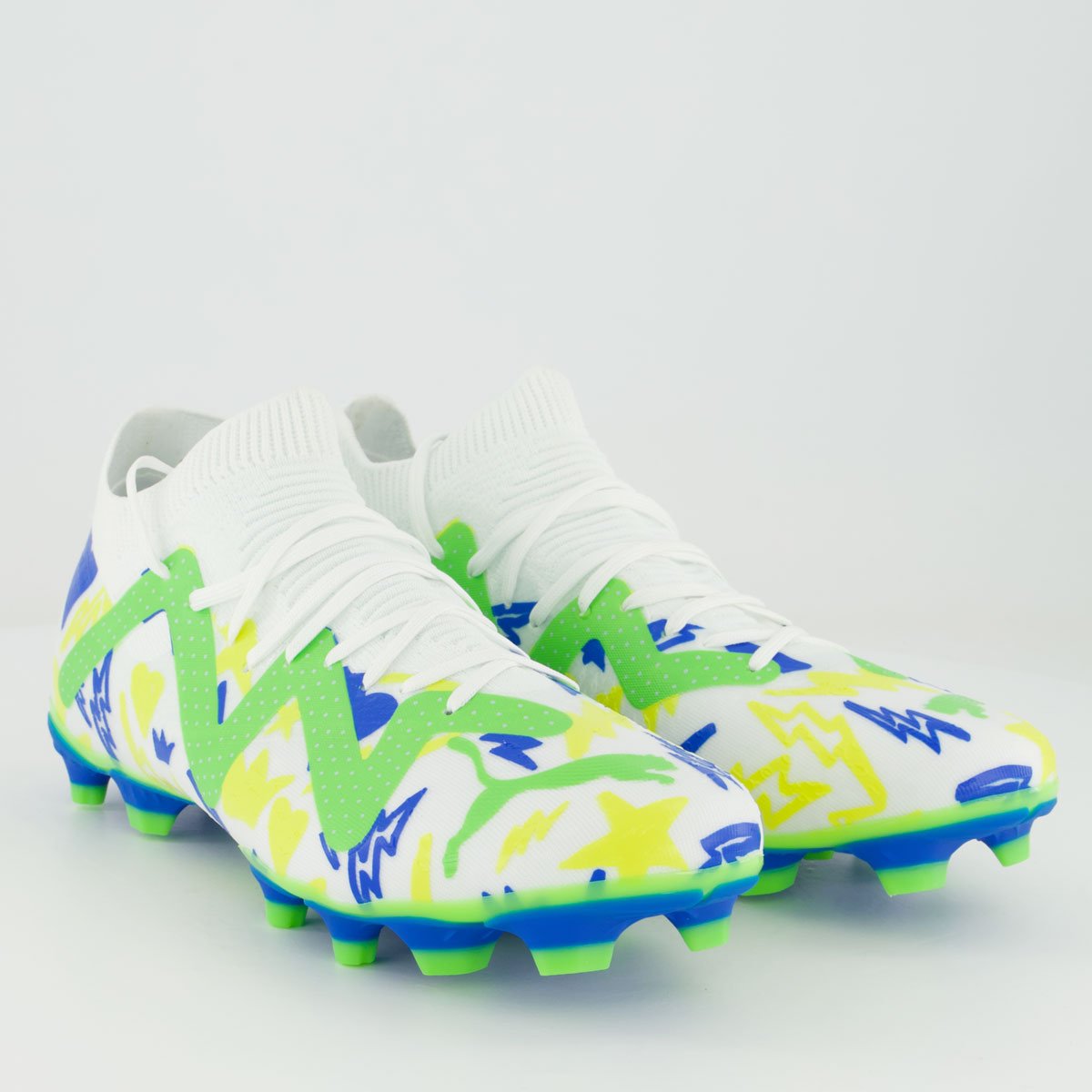 Chuteira Puma Future Match Neymar NJr FG/AG BDP Campo Branca Branco 2